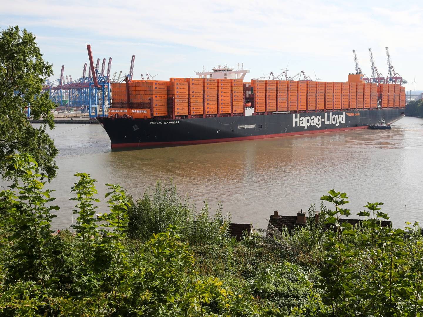 "We will have higher productivity in the terminals, and as such, that may allow us to sail a little bit slower and as such also reduce emissions," Hapag-Lloyd CEO Rolf Habben Jansen said on Wednesday about the potential of the upcoming collaboration with Maersk. | Foto: Bodo Marks/AP/Ritzau Scanpix