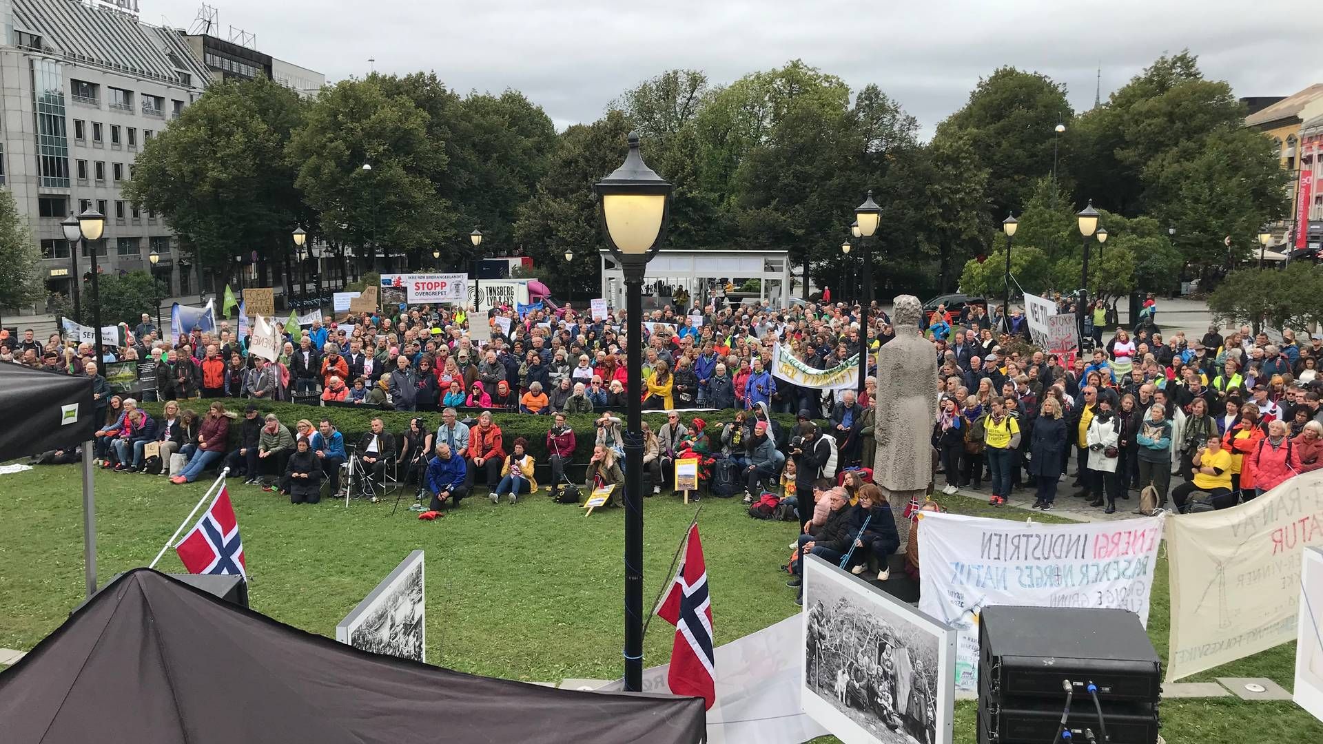 Motvind Norge arrangerte sin første demonstrasjon foran Stortinget 8. september 2019. Nå har de 20.000 medlemmer. | Foto: Anders Lie Brenna