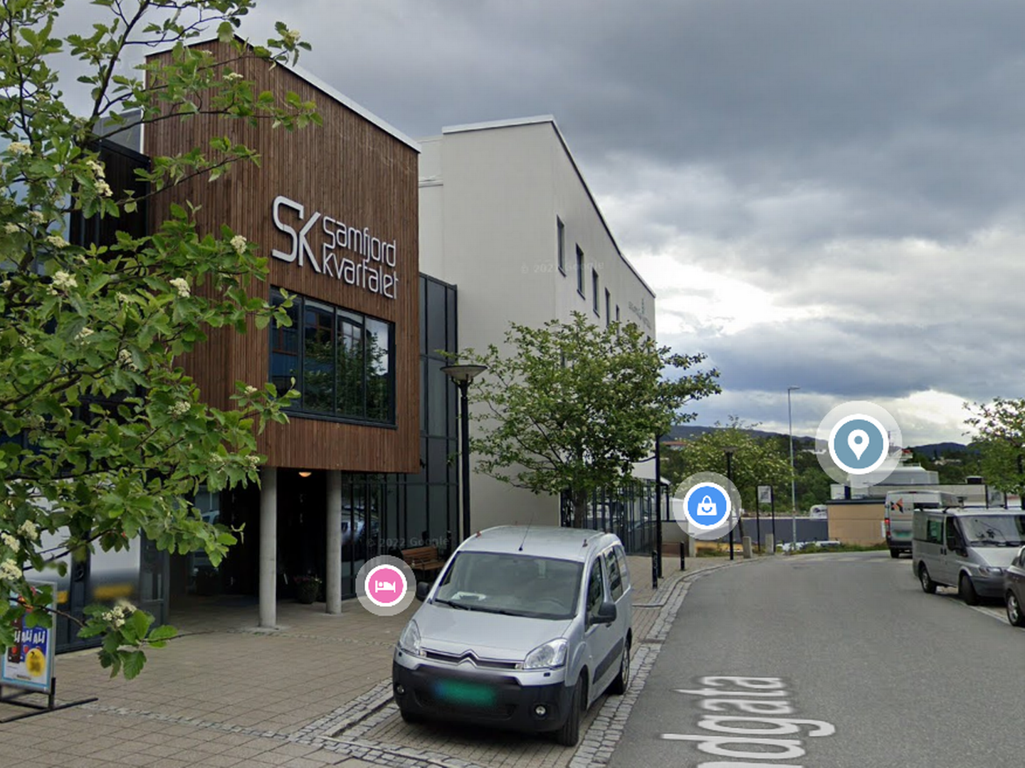 Samfjordkvartalet er siste nytt i Altis kjøpesenterportefølgje. | Foto: Google Street View