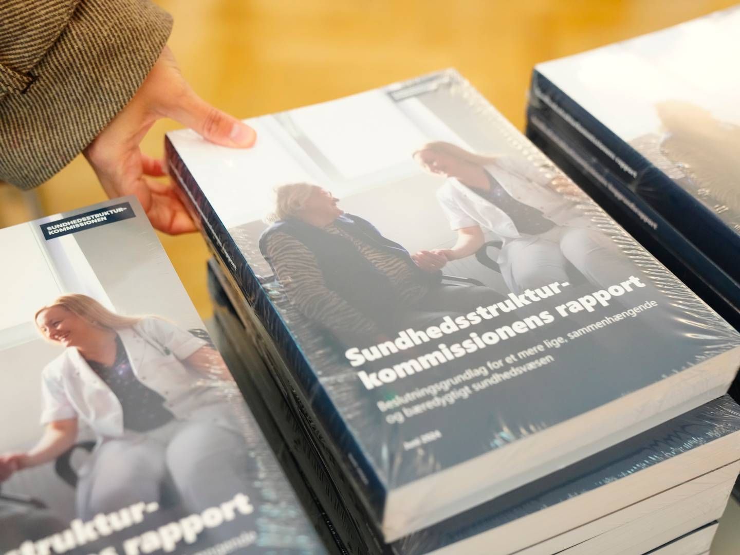 Sundhedsstrukturkommissionen har tirsdag præsenteret sin rapport, som er på godt 400 sider. | Foto: Ida Marie Odgaard/Ritzau Scanpix