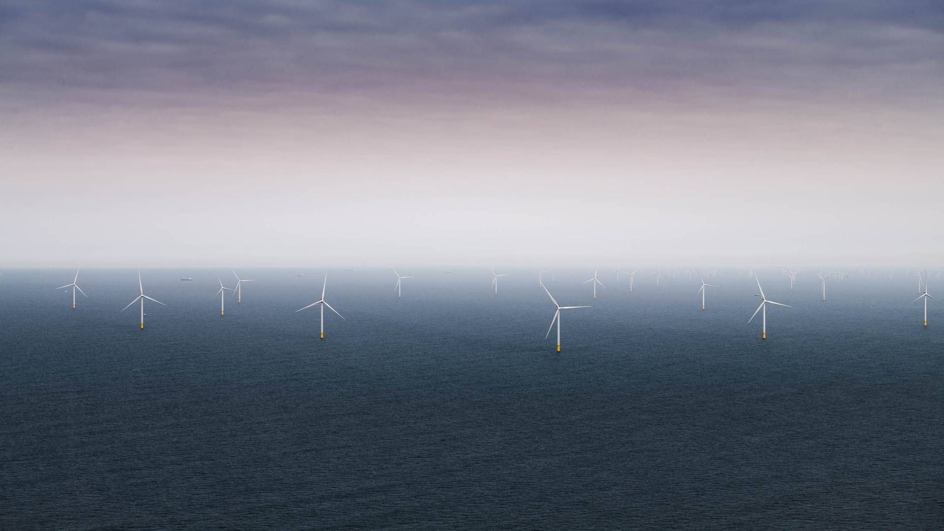 Foto av havvindparken Kust Zuid, som ligger i Nordsjøen, omtrent 18 kilometer utenfor kysten av Haag i Nederland. Parken ble igangsatt i 2023, og har 139 Siemens Gamesa SG 11.0-200 DD vindturbiner. | Foto: Siemens Gamesa