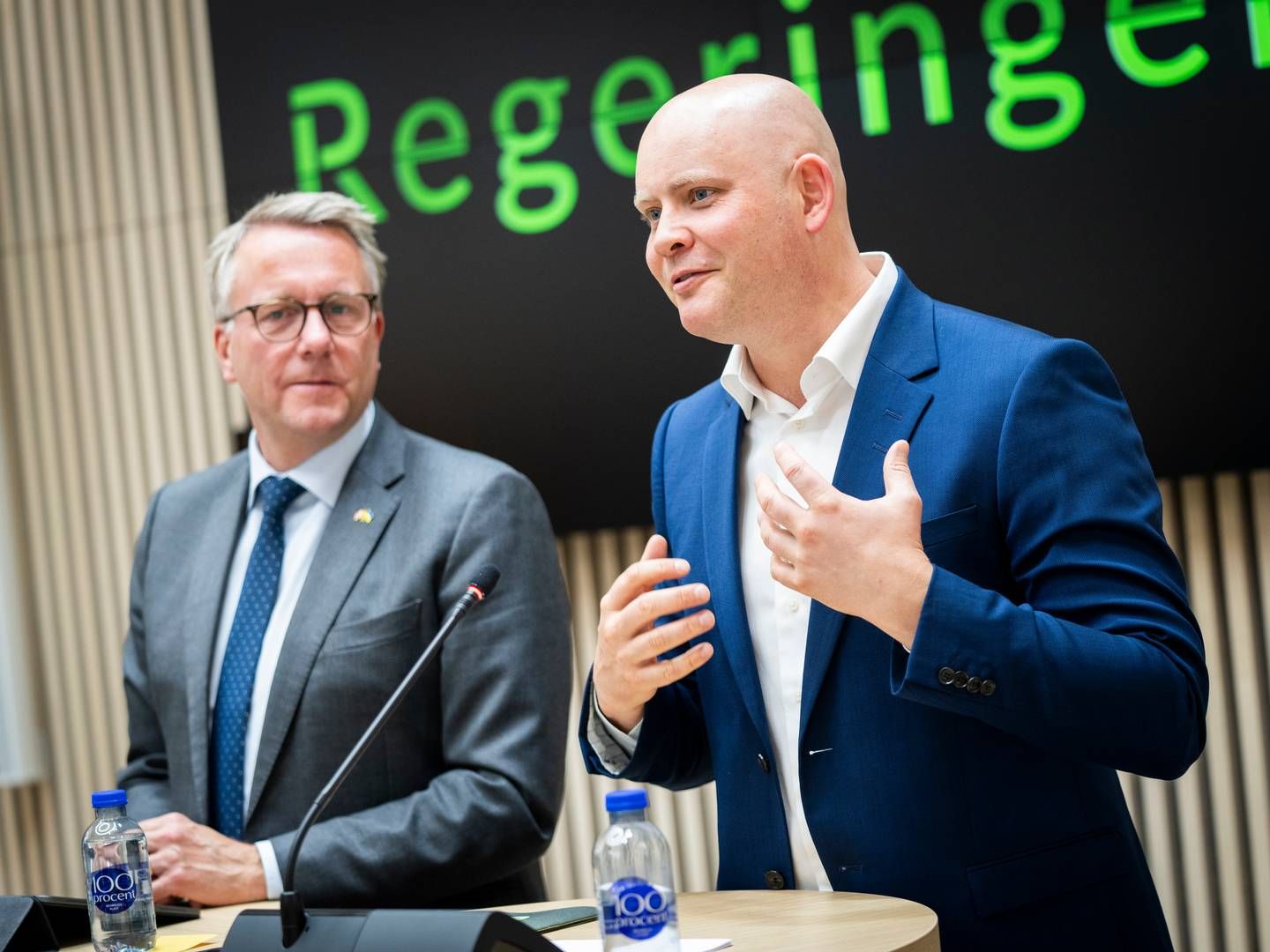En lang række ministre deltog i præsentationen af regeringens iværksætterudspil. | Foto: Ida Marie Odgaard