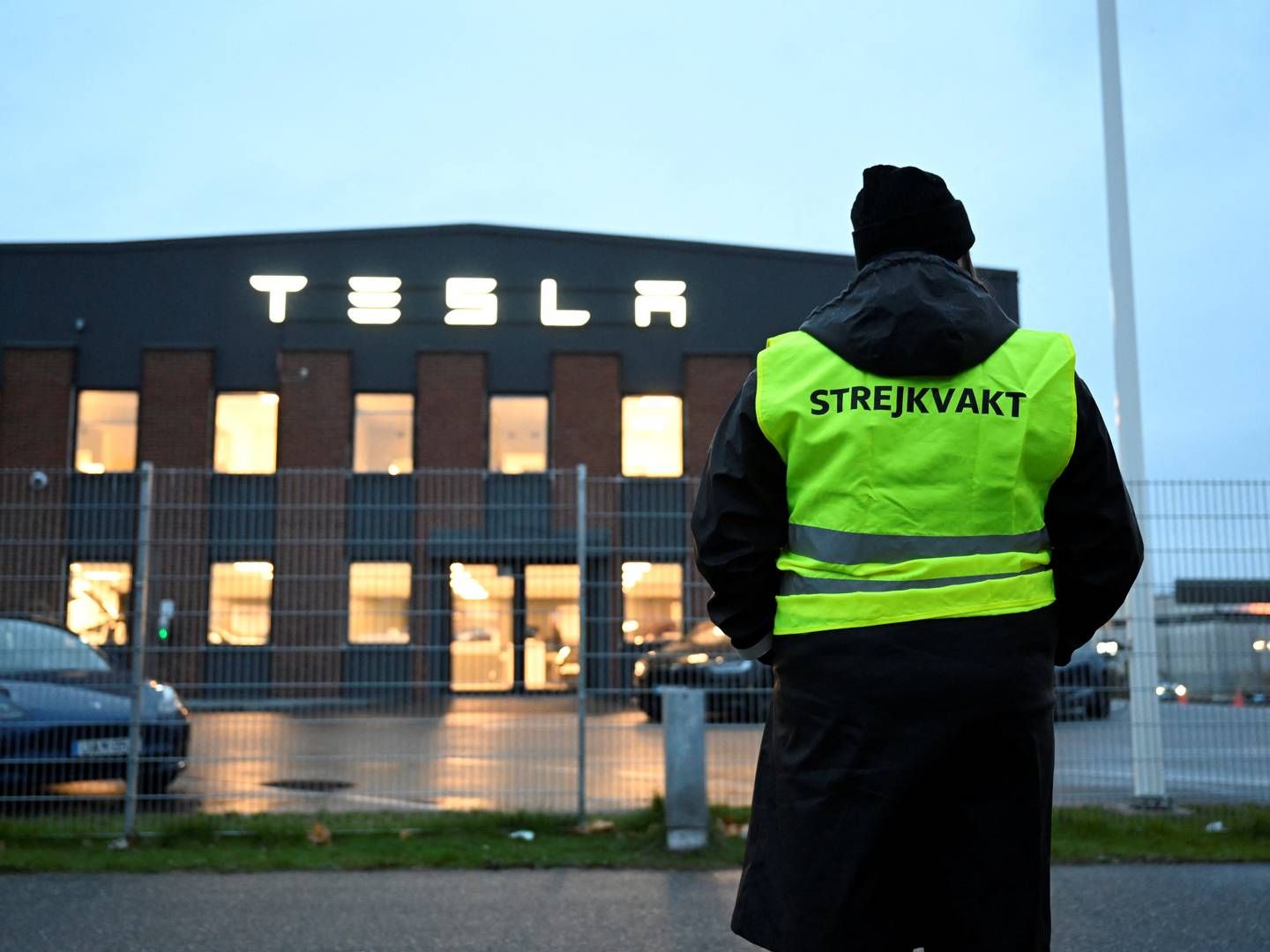 Tesla was first targeted by strikes in Sweden in October 2023 over its opposition to unions and collective bargaining. | Foto: TT News Agency / Reuters / Ritzau Scanpix