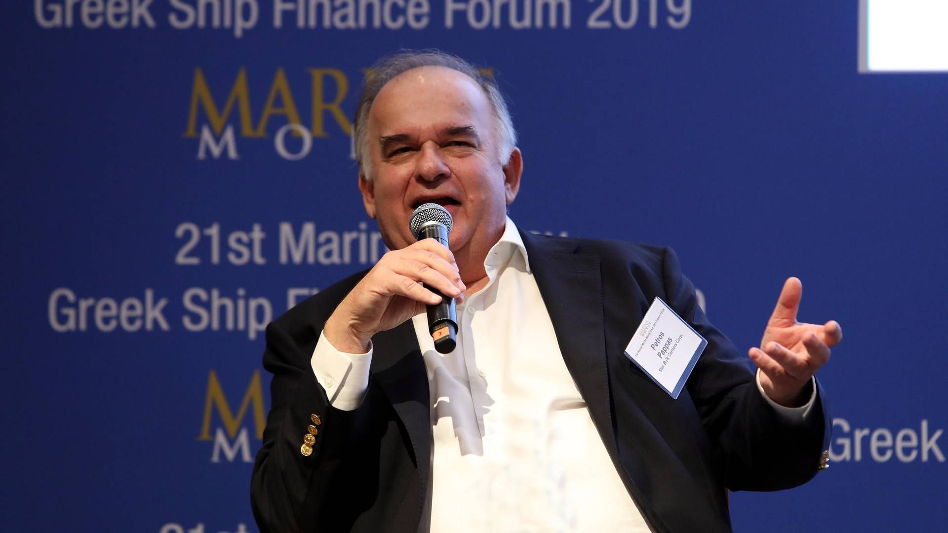 Petros Pappas is the chief executive of Star Bulk Carriers, based in Greece and listed on the New York Stock Exchange. | Photo: Marine Money / Thodoris Anagnostopoulos