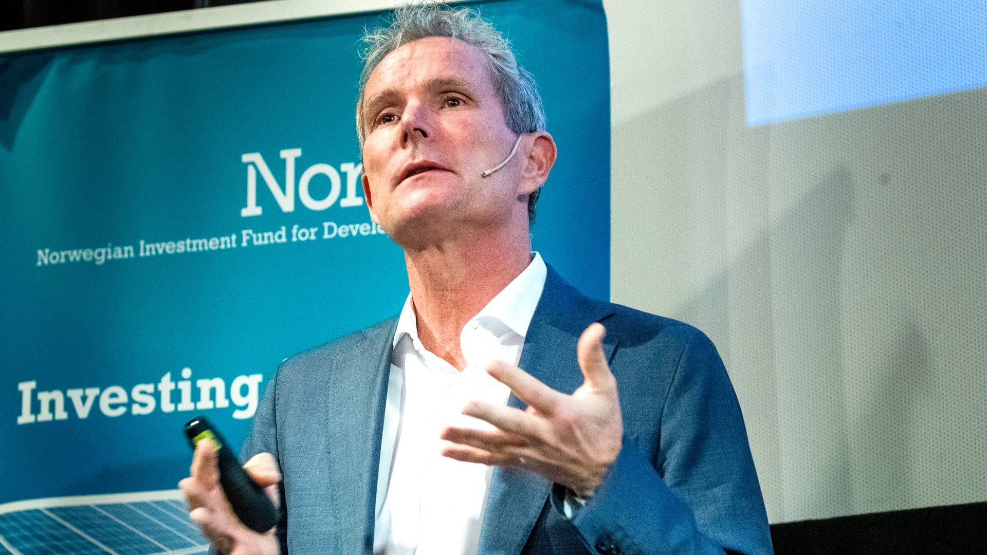 LEGGER FREM ÅRSRAPPORT: Tellef Thorleifsson er administrerende direktør i det statlige utviklingsselskapet Norfund. | Foto: NTB