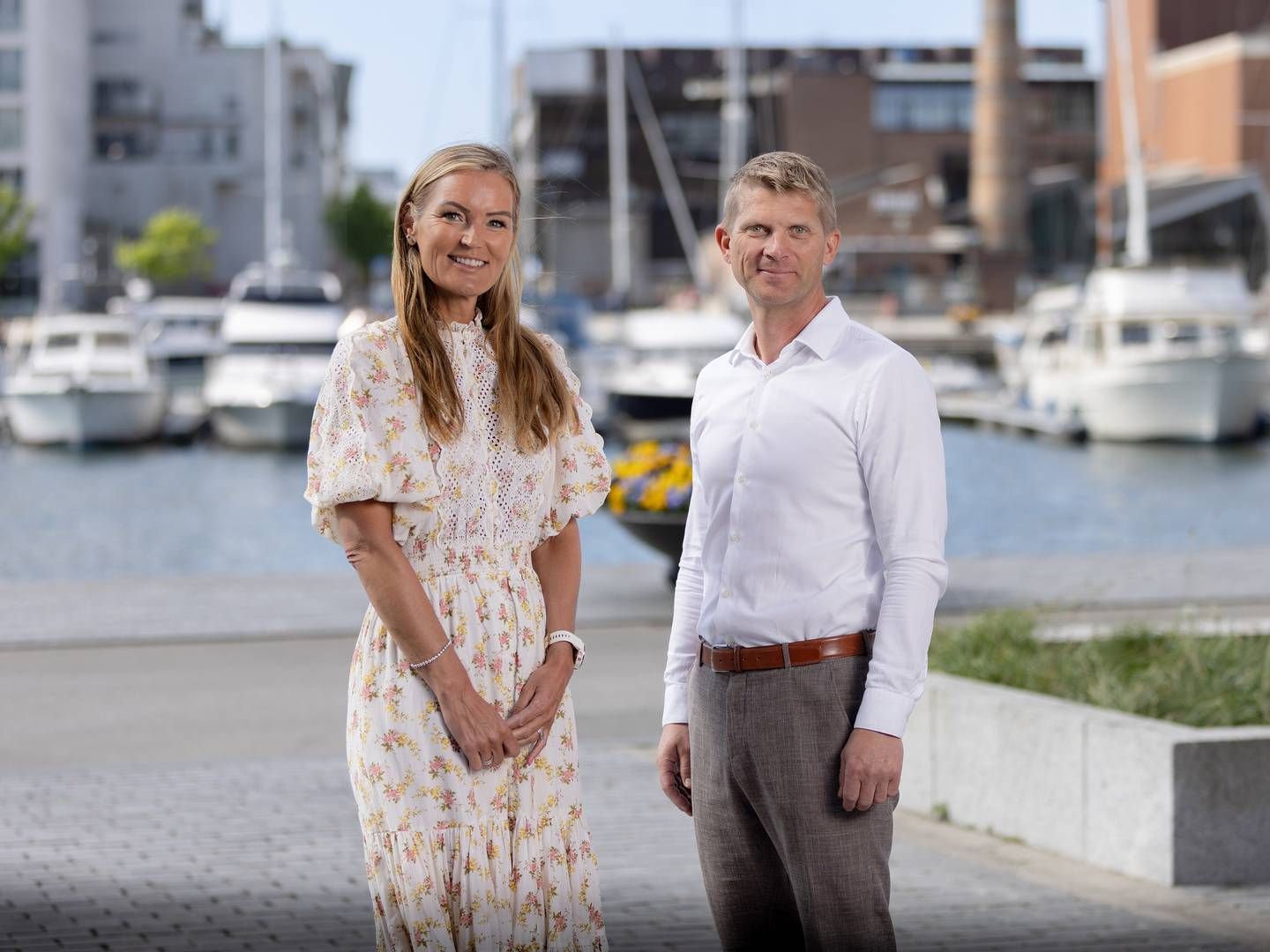 LEDERTEAM: Trine Stangeland blir administrerende direktør i Rogaland Sparebank. Tomas Nordbø blir finansdirektør. | Foto: Den Gule Banken, Sandnes Sparebank
