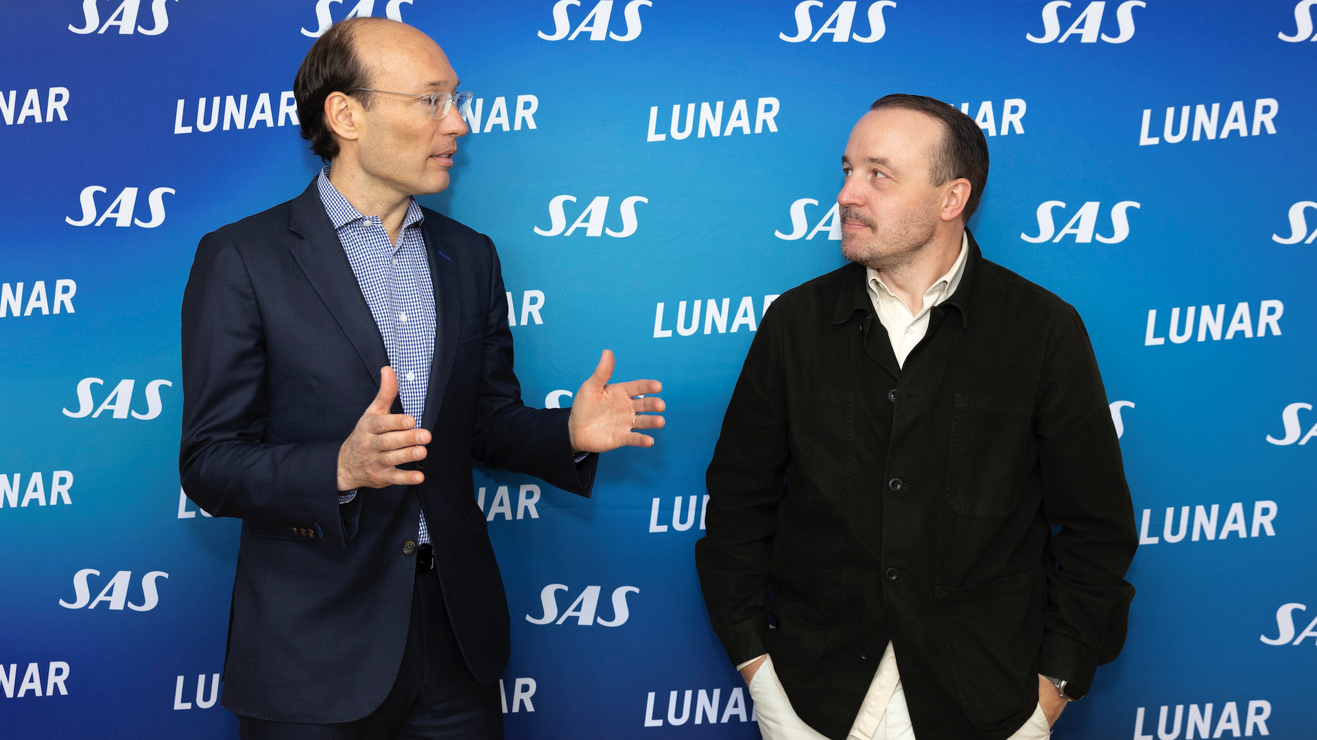 NYTT SAMARBEID: CEO i SAS, Anko van der Werff, og CEO i Lunar, Ken Villum Klausen. | Foto: Lunar.