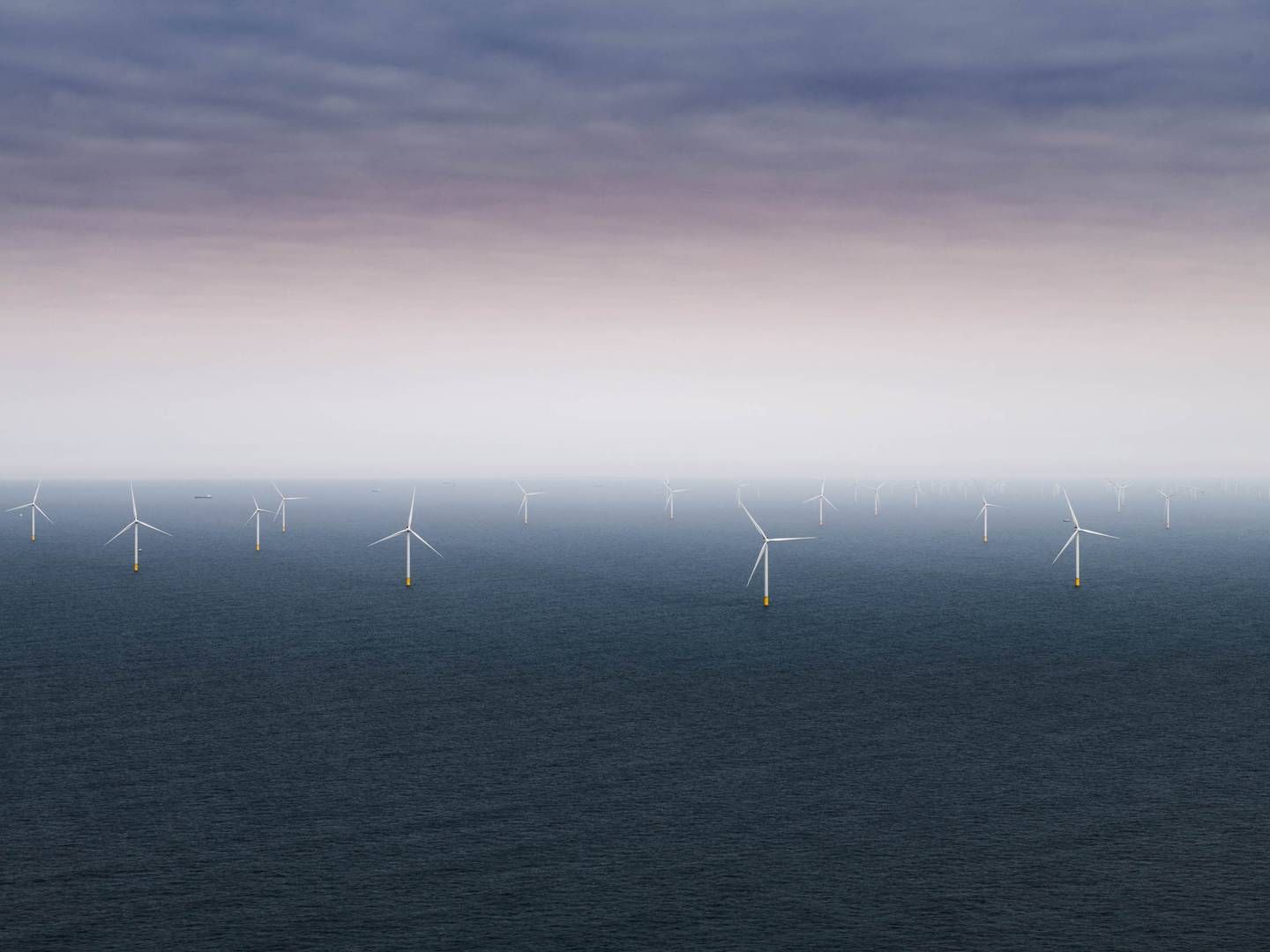 Foto av den nederlandske Kust Zuid-havvindparken, som ligger i Nordsjøen, omtrent kilometer utenfor Haag. Parken ble igangsatt i 2023, og har 139 Siemens Gamesa SG 11.0-200 DD vindturbiner. | Foto: Siemens Gamesa