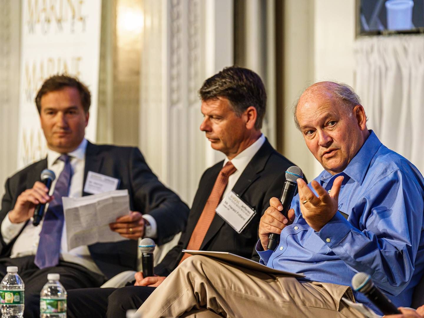 Scorpio Tankers' president Robert Bugbee (right) at the Marine Money conference in New York. | Foto: Marine Money