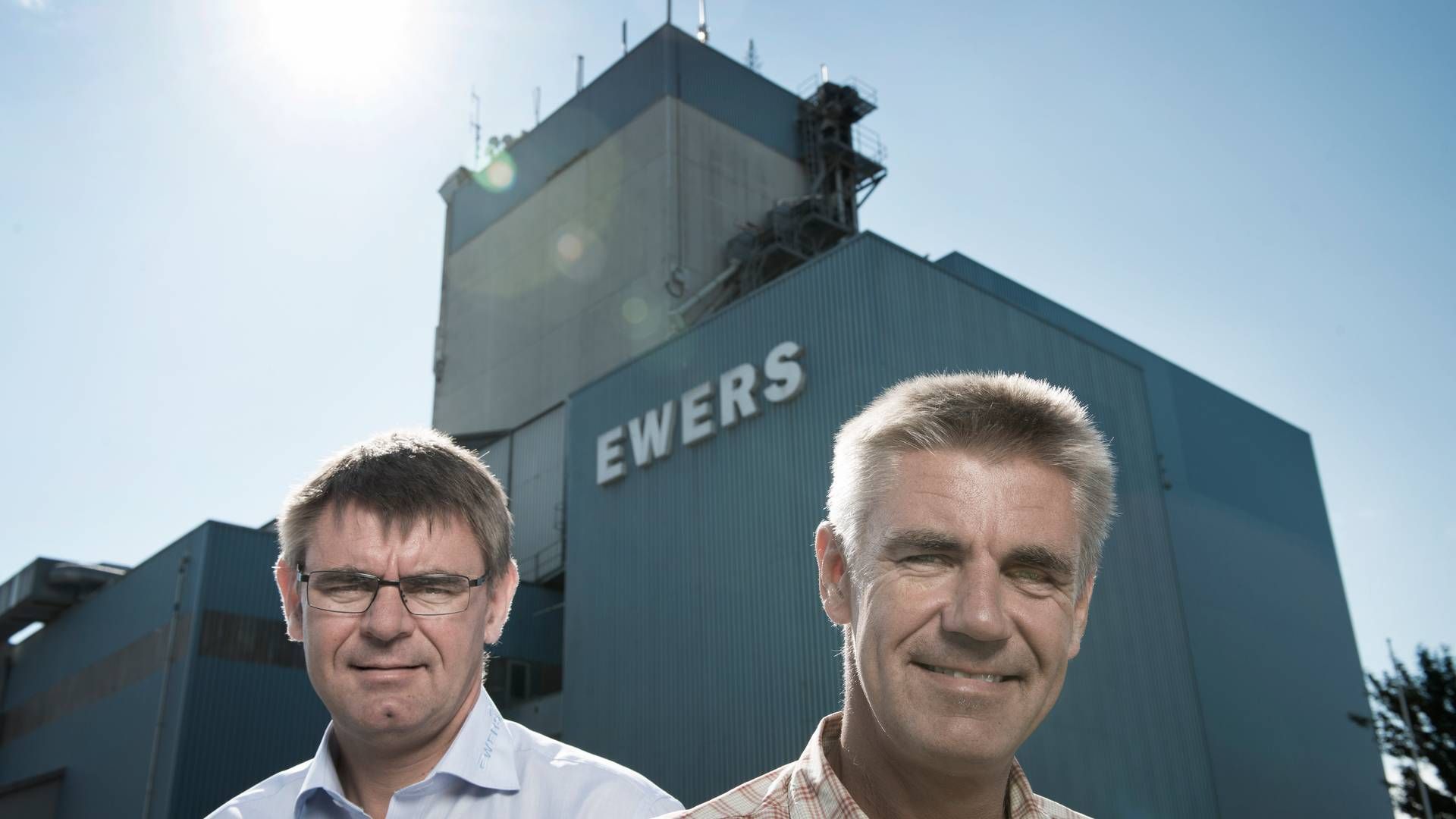 Hans Otto og Claus Ewers, der ejer og driver det private grovvareselskab Brdr. Ewers, står til at tage det største tab på den konkursramte kinesiske svineproduktion Scandinavian Farms. | Foto: Joachim Ladefoged