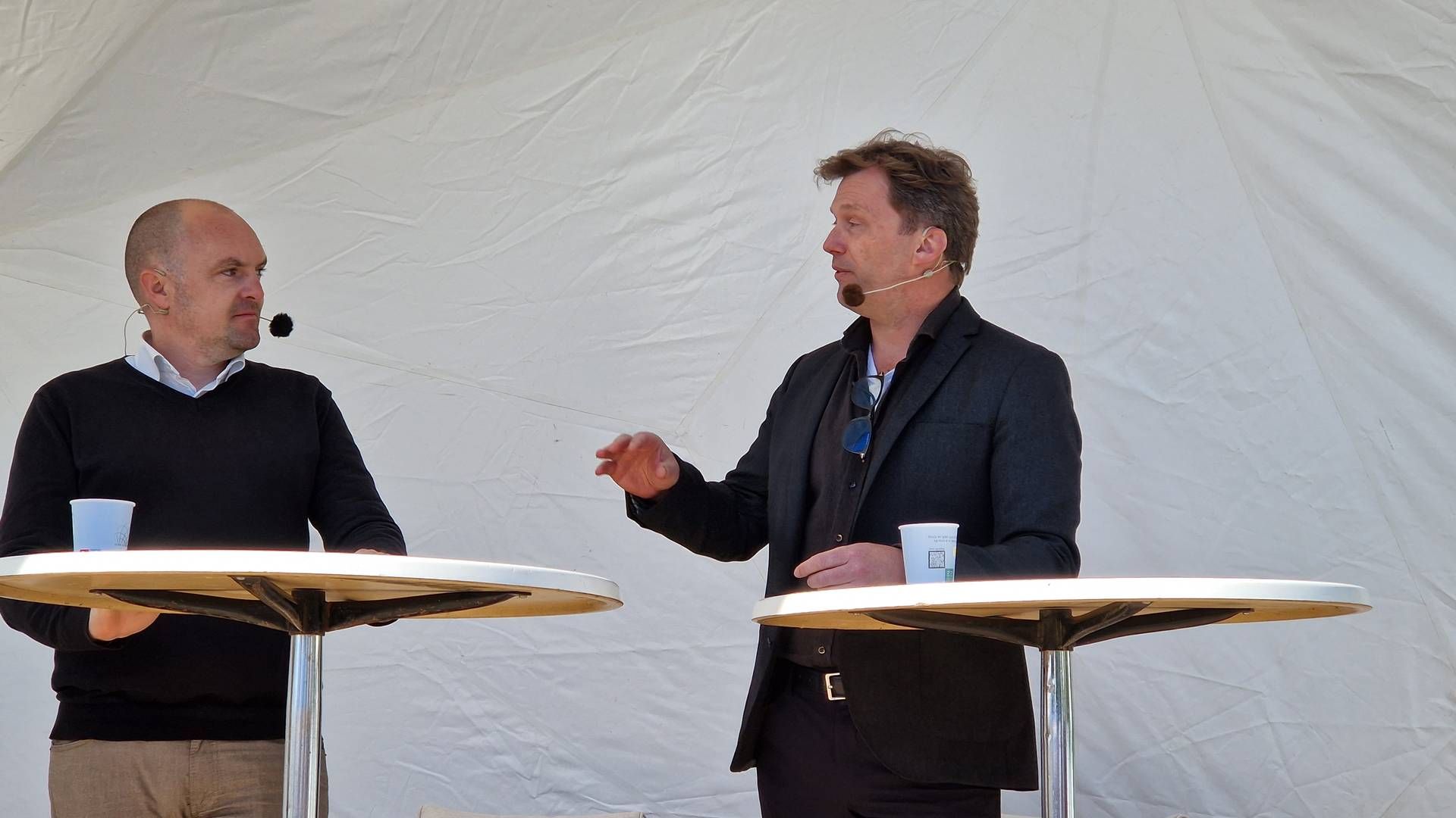 Lars Gert Lose, partner at CIP (right) and Morten Dyrholm, vice president, Vestas. | Photo: Jakob Skouboe