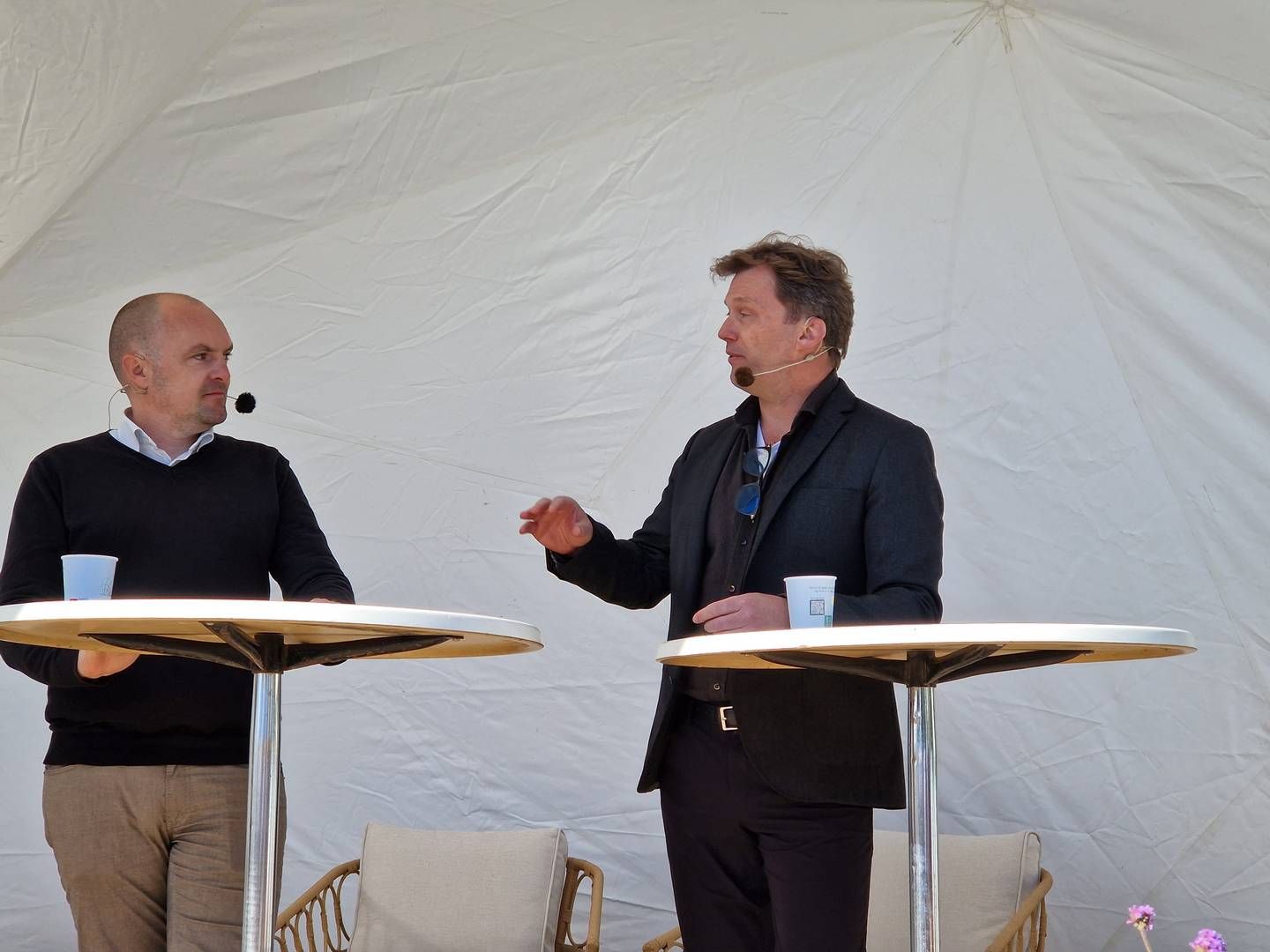 Lars Gert Lose, partner at CIP (right) and Morten Dyrholm, vice president, Vestas. | Photo: Jakob Skouboe