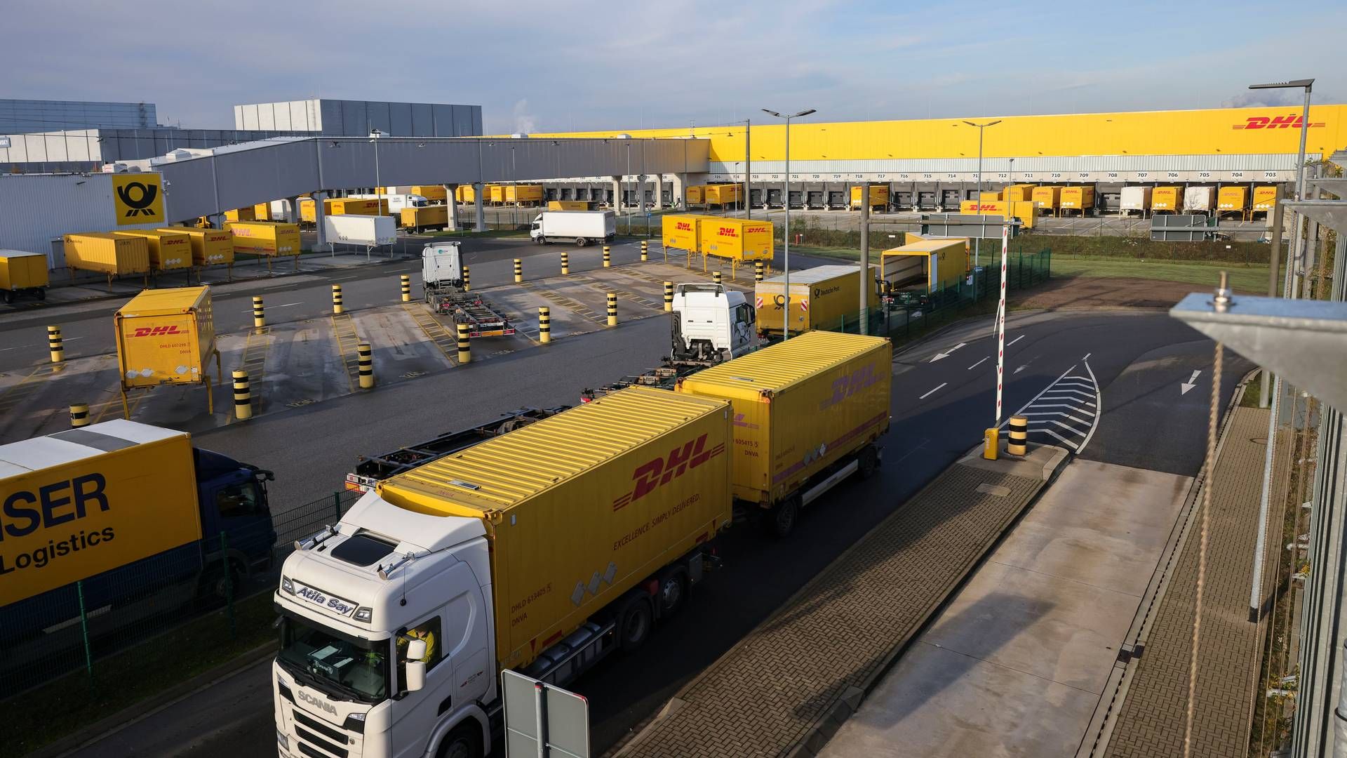 DHL fremæver også containerrederiernes reorganisering i deres alliancer, som et muligt forstyrringspunkt for forsyningskæderne. | Foto: Christian Charisius/AP/Ritzau Scanpix