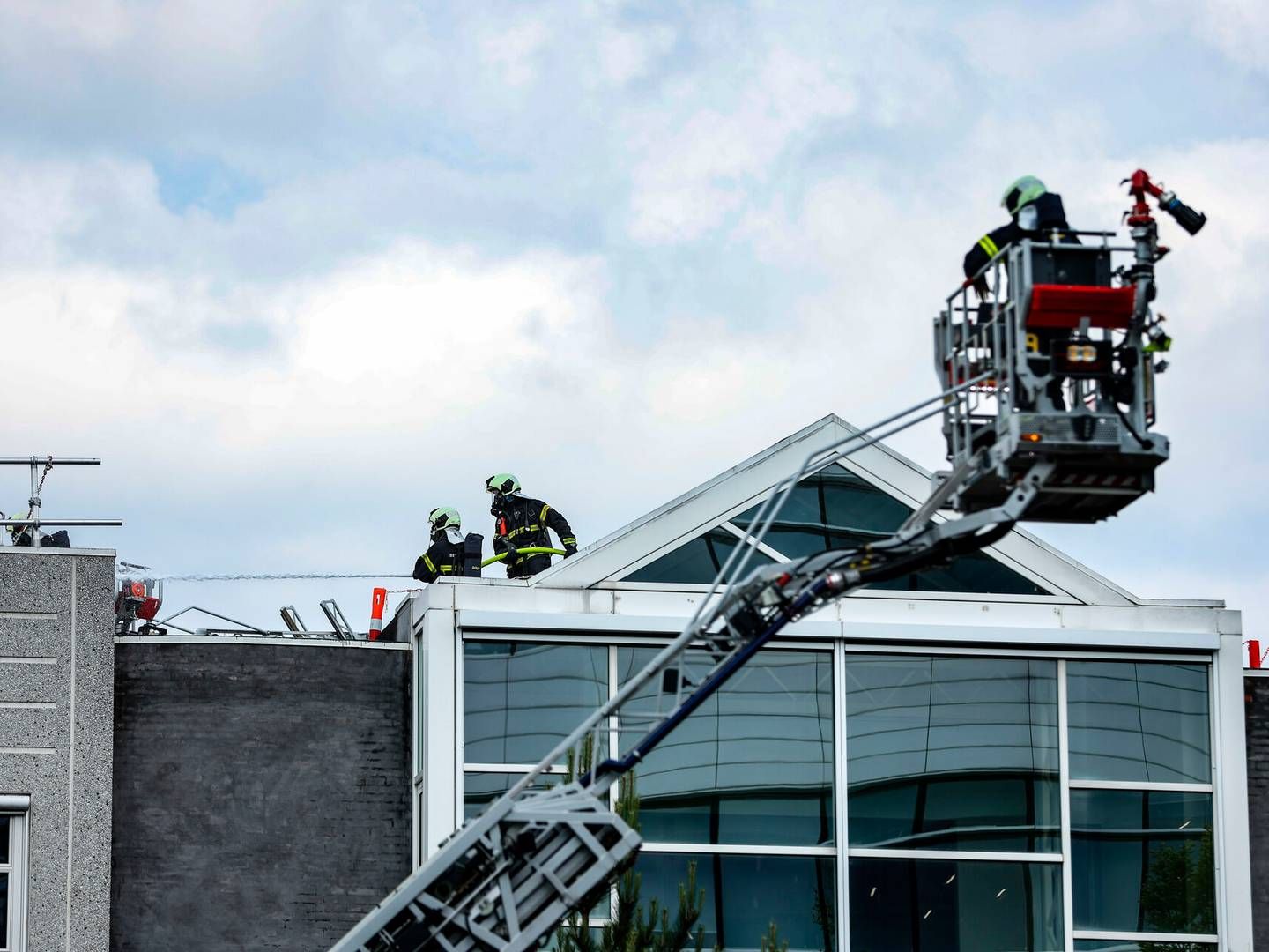 Tirsdag udbrød der for tredje gang på kort tid brand ved et af Novo Nordisks byggerier. | Foto: Steven Knap/Ritzau Scanpix