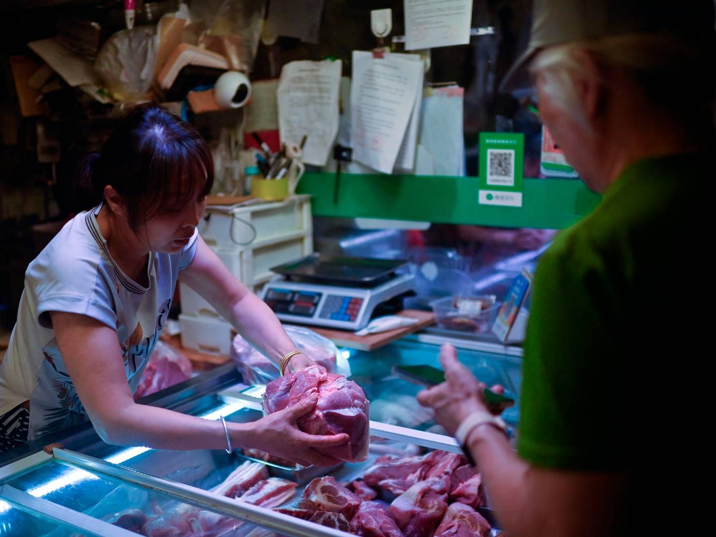 Det kinesiske marked aftager ca. 17 pct. af den samlede danske eksport af svinekød og biprodukter. Foto: Pedro Pardo/AFP/Ritzau Scanpix