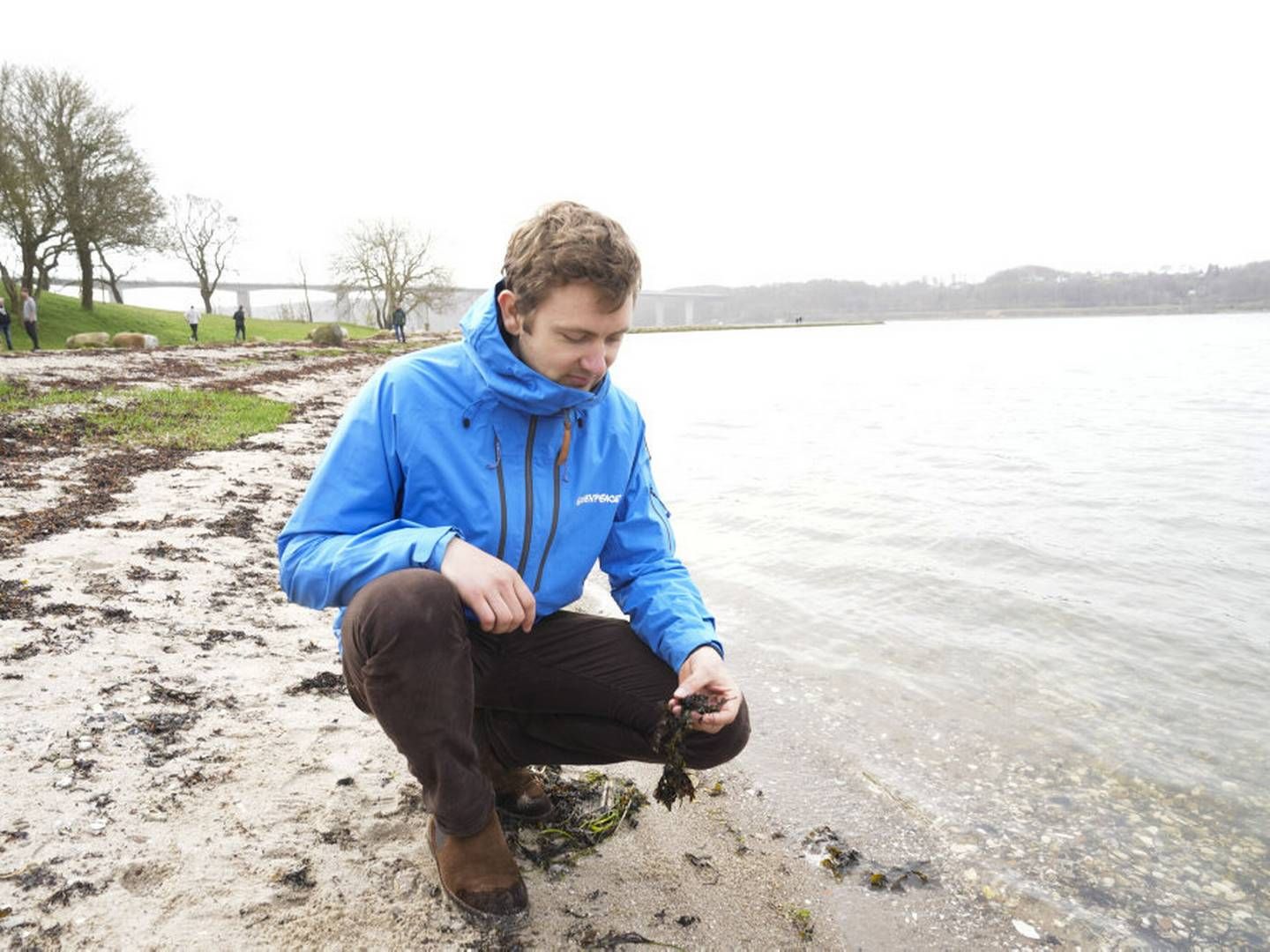 Christian Fromberg er kampagneleder for landbrug, natur, og skov i Greenpeace. Her fotograferet i april, hvor Greenpeace holdt begravelse over Vejle Fjord, hvor havmiljøet har det rigtig skidt. (arkivfoto) | Foto: Claus Fisker / Ritzau Scanpix