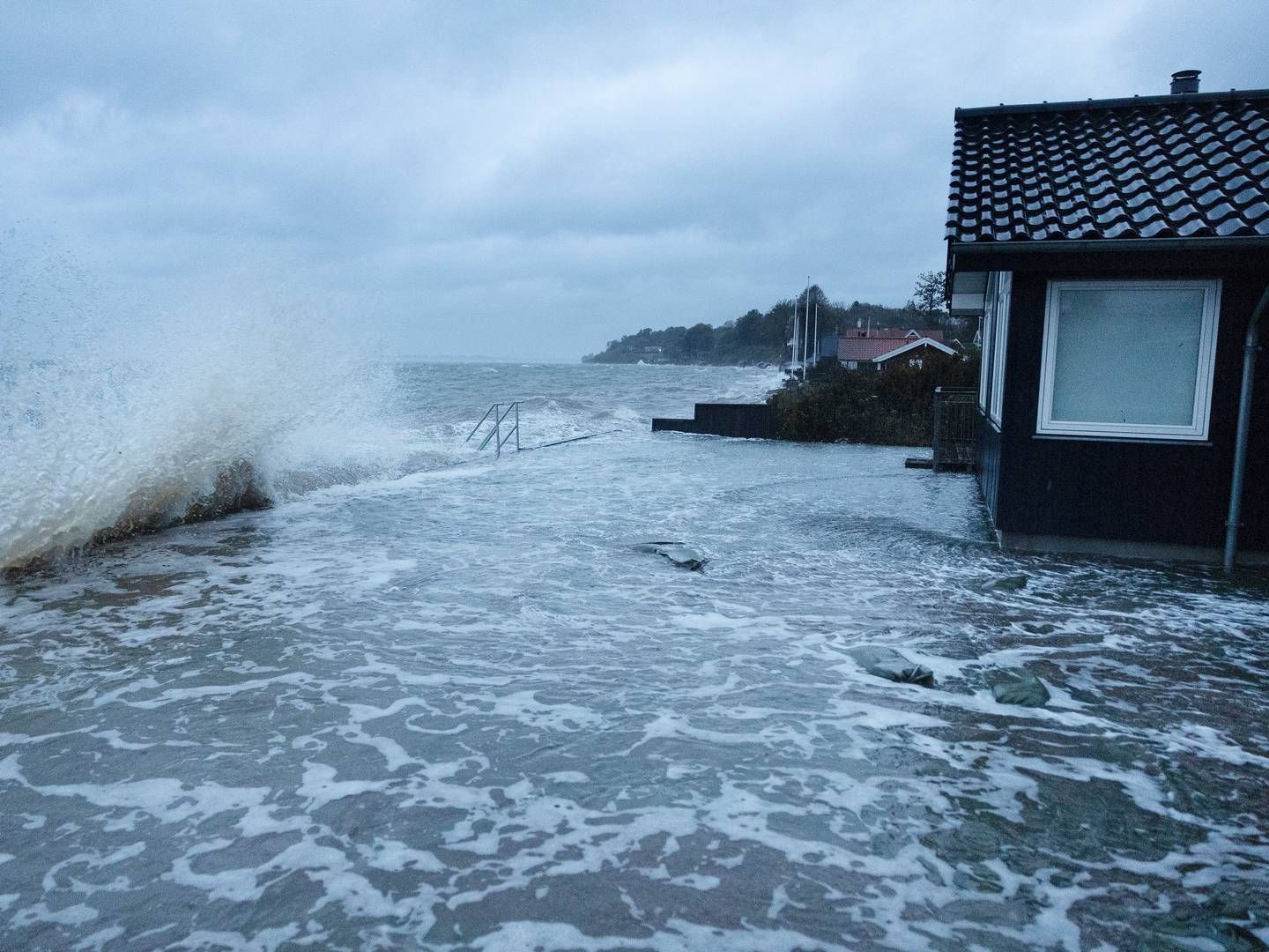 Store dele af landet blev i oktober 2023 ramt af stormflod. Her ses et billede fra Kelstrup Strand ved Haderslev. | Photo: Thomas Borberg/Ritzau Scanpix