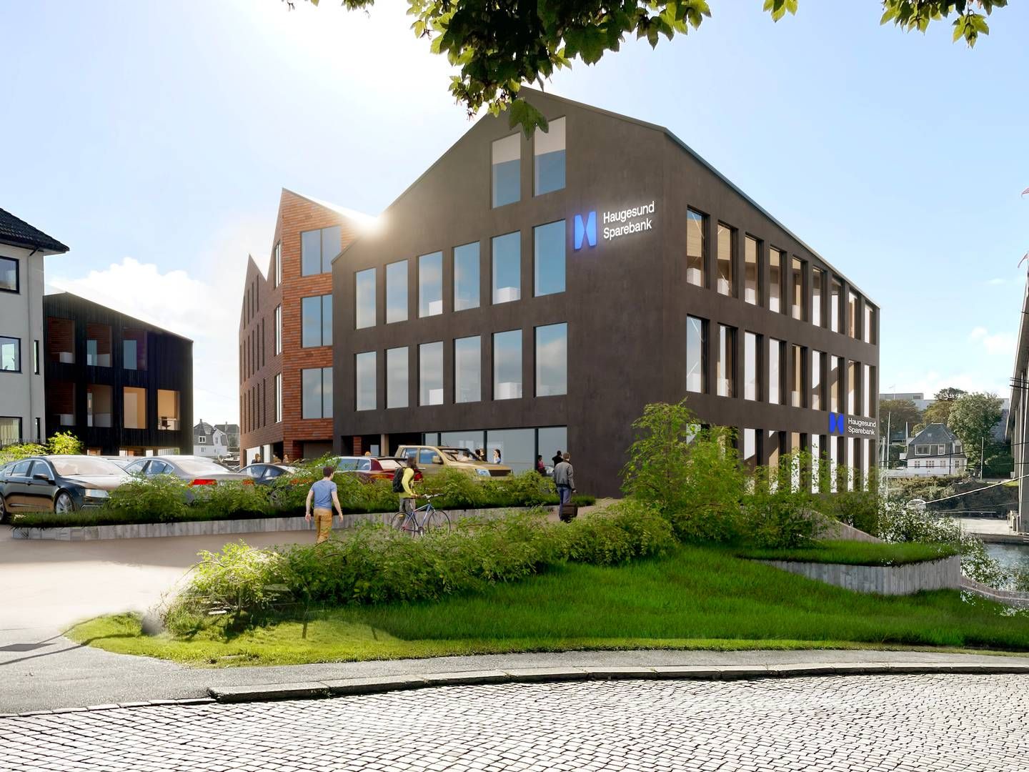 NYBYGG: Dette skal bli Haugesund Sparebank sitt nye hjem