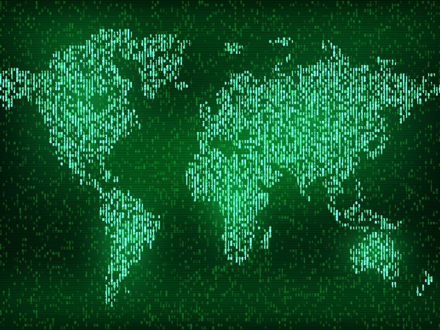 Die Weltkarte als digitaler binärer Code | Foto: Colourbox