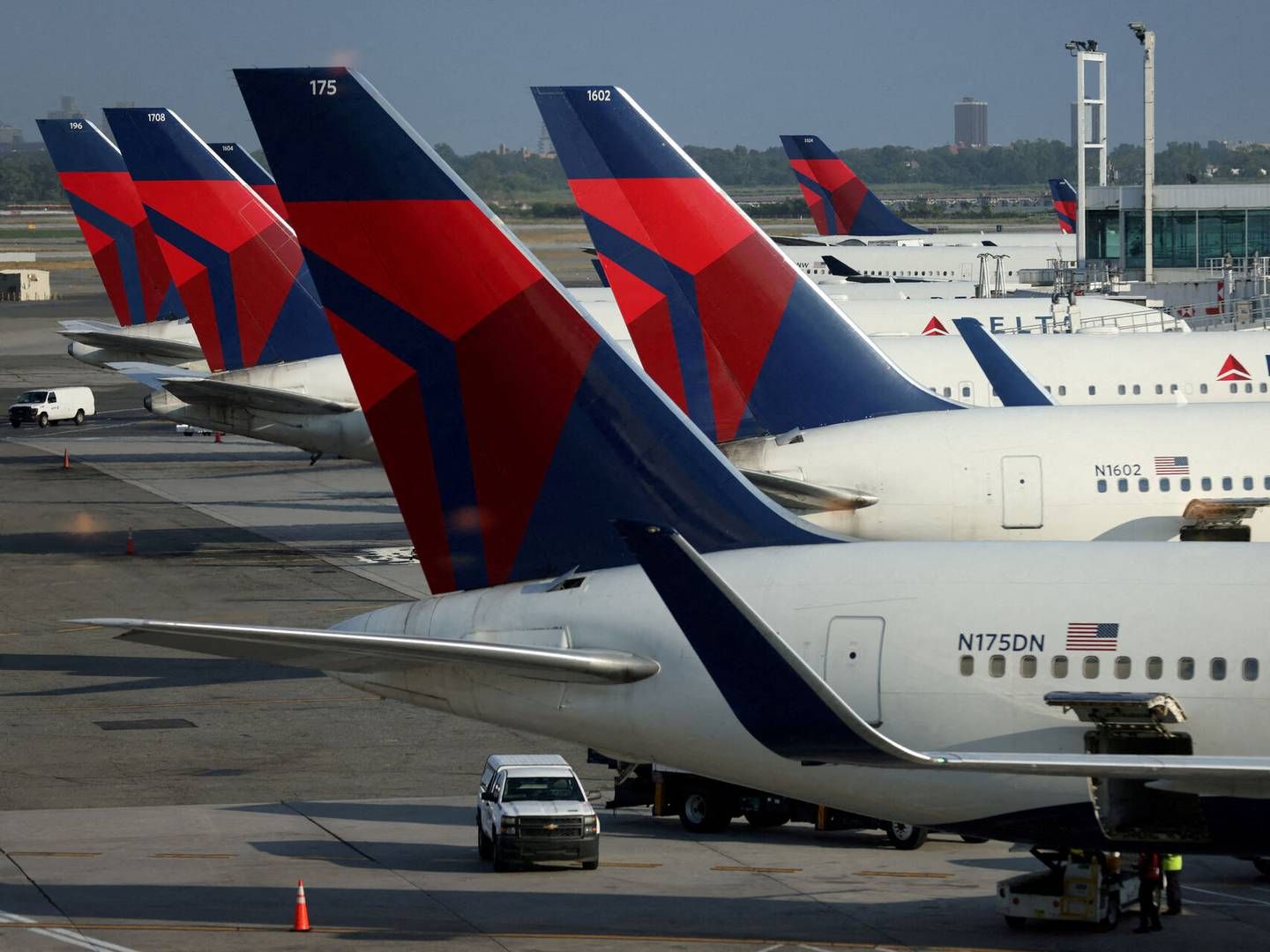 Delta Air Lines har fortsat problemer efter it-nedbruddet i sidste uge. | Foto: Andrew Kelly/Reuters/Ritzau Scanpix