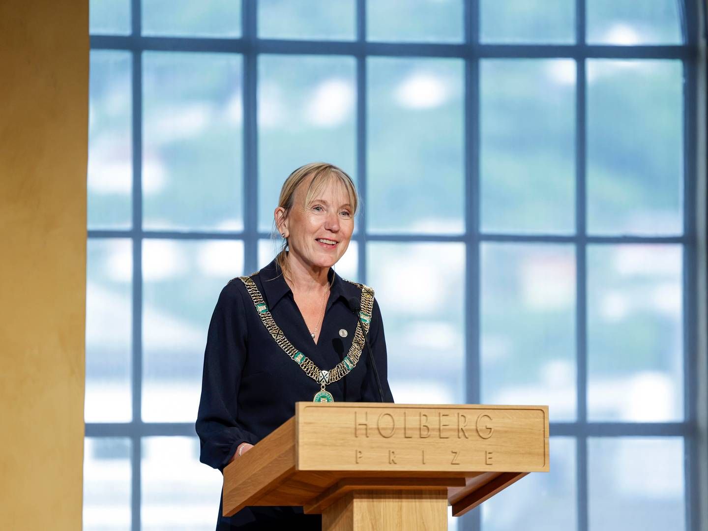 UIB-rektor Margareth Hagen, her under utdelingen av Holberg-prisen, er fornøyd med årets søkermasse. | Foto: Paul S. Amundsen / NTB