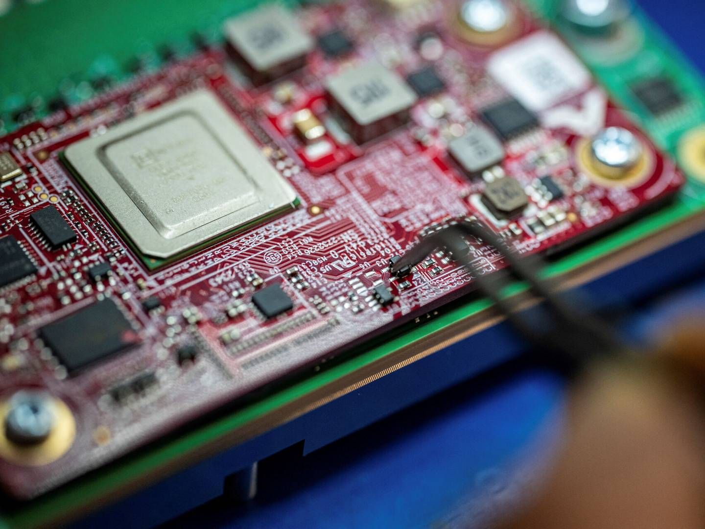 Nvidia producerer blandt andet chips til brug i kunstig intelligens. | Foto: Sergio Flores/Reuters/Ritzau Scanpix