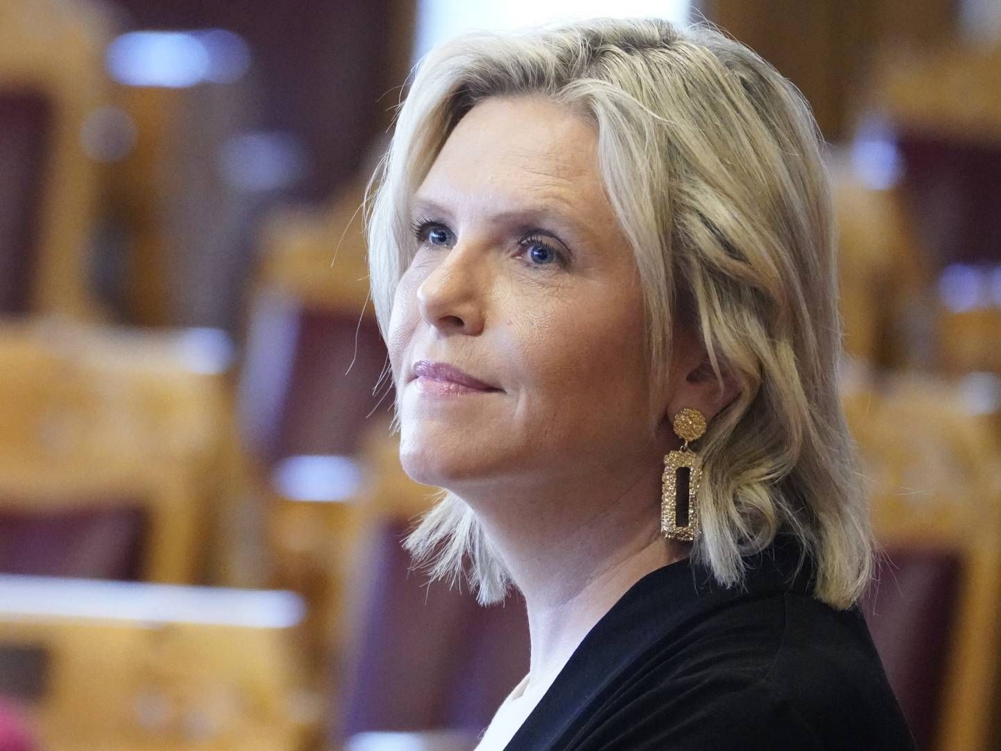 VIL FJERNE: Sylvi Listhaug (Frp) mener boliglånsforskriften bør fjernes. Her under den muntlige spørretimen i Stortinget. | Foto: Ole Berg-Rusten / NTB