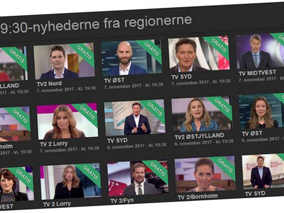 TV 2-regionerne på TV 2 Play | Foto: PR/TV 2