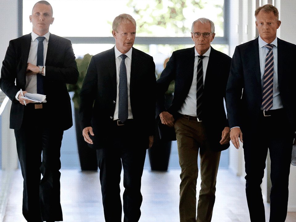 Lundbeck har indgået forlig med israelske Teva, som nu er styret af danskernes tidligere topchef Kåre Schultz (nummer to fra venstre). | Foto: /ritzau/Jens Dresling