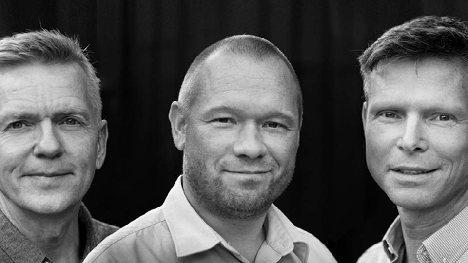 Fra venstre, Morten Bak, Jakob Eiler og Sven Müller. | Foto: PR/Grant