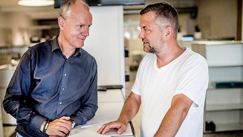 Per Semmling (tv), nu fratrådt direktør for Casas afdeling i København, og adm. direktør i Casa Michael Mortensen. | Foto: PR