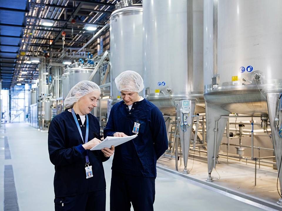 Produktionsmedarbejdere ved Novo Nordisks faciliteter i Kalundborg. | Foto: Novo Nordisk/PR