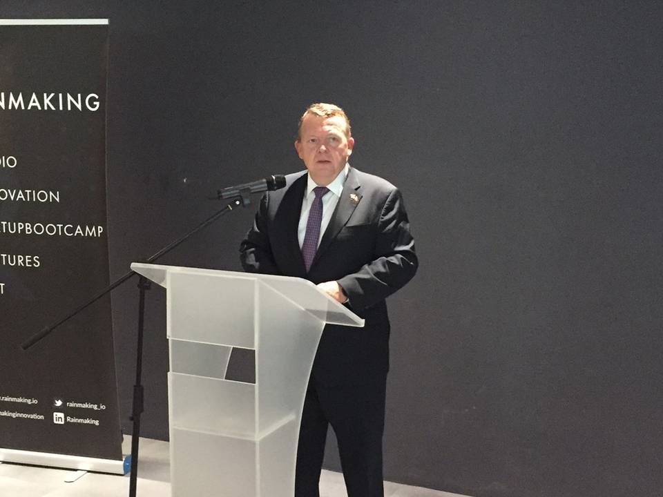 Statsminister Lars Løkke Rasmussen (V) åbnede sit statsbesøg i Singapore ved et arrangement, hvor en række nye maritime opstartsvirksomheder blev præsenteret under værtsskab af det danske innovationshus Rainmaking. Foto: Ole Andersen/ShippingWatch