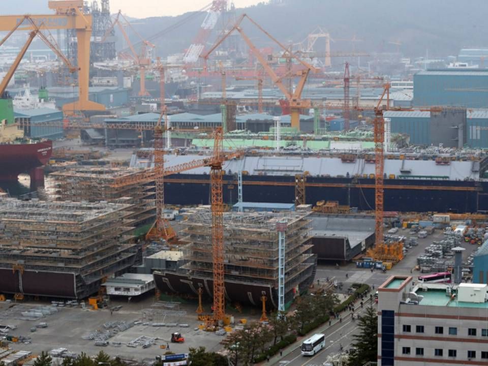 Skibsværftet Daewoo i Sydkorea. Foto: Ritzau/AP/Kim Dong-min | Photo: /ritzau/AP/Kim Dong-min