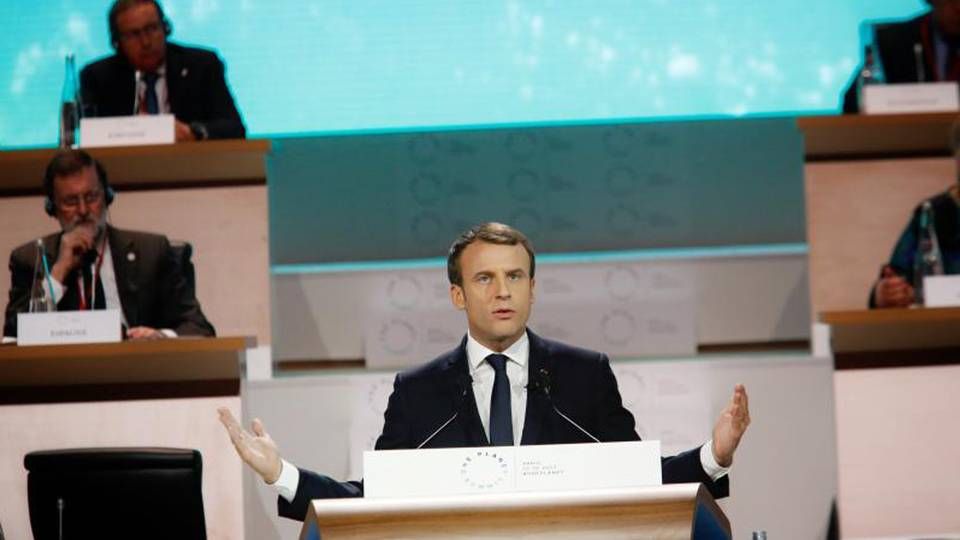 French President Emmanuel Macron at the "One Planet Summit"in Paris. | Photo: ritzau/Denis Allard/Pool/Bestimage
