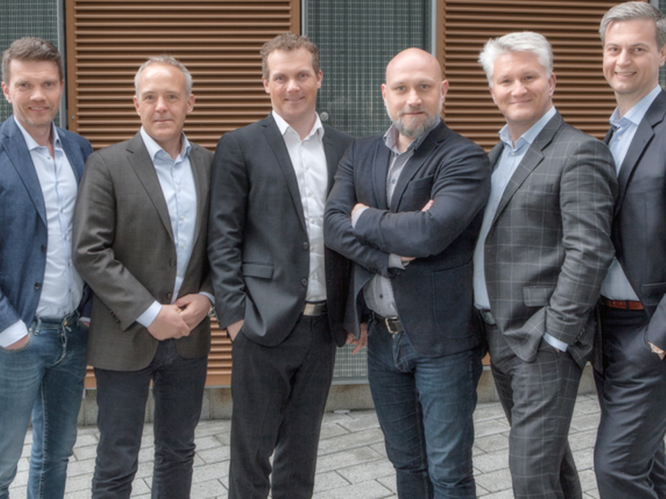 Det norske selskab Hudya blev stiftet i Norge i august sidste år. På billedet ses Pål Lauvrak, Niclas Öst, Børge Leknes, Carsten Müller, Morten Kvam og Greger Teigre Wedel. | Foto: PR-foto: Hudya