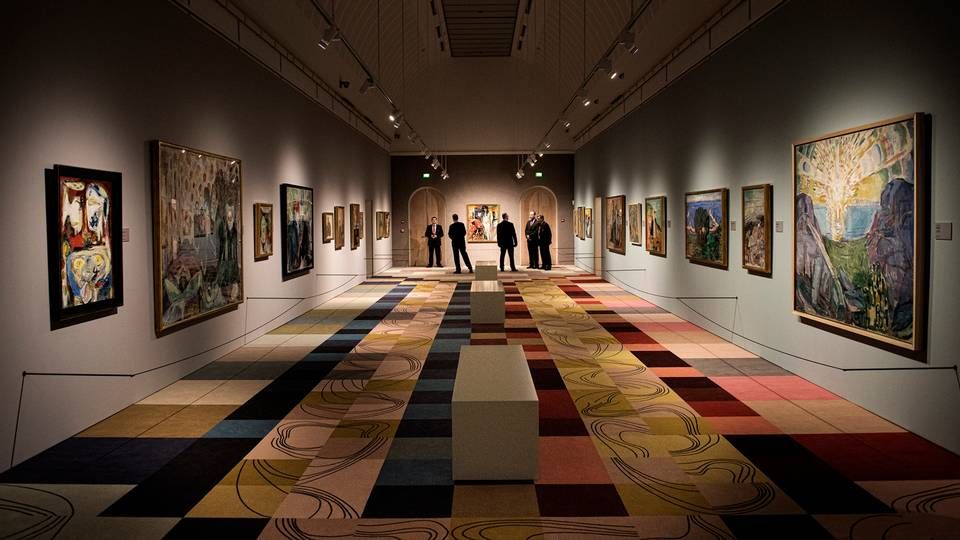 Jorn+Munch-udstillingen i 2017 på Museum Jorn. Ifølge Jens Skov fra Jyske Bank har udstillingen trukket så mange gæster til, at besøgstallet er fordoblet i 2017 til 80.000. | Foto: ritzaufoto/arkiv/Casper Dalhoff