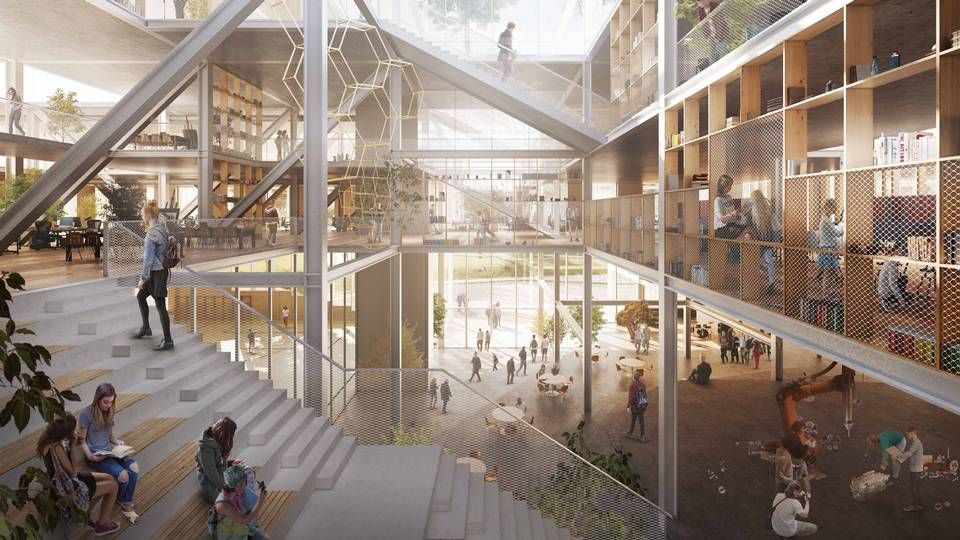 Christensen & Co har just vundet en arkitektkonkurrence, som giver dem muligheden for at tegne fremtidens folkeskole. Projektet skal opføres i Høje-Taastrup på Sjælland. | Foto: PR/Kjaer & Richter