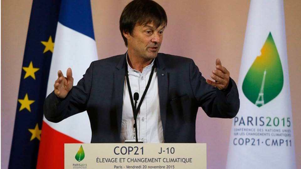 Former climate activist Nicolas Hulot was appointed minister for the ecological and inclusive transition last year in Emanuel Macron's government. He is also considered the country's energy minister. | Photo: /ritzau scanpix/Michel Euler