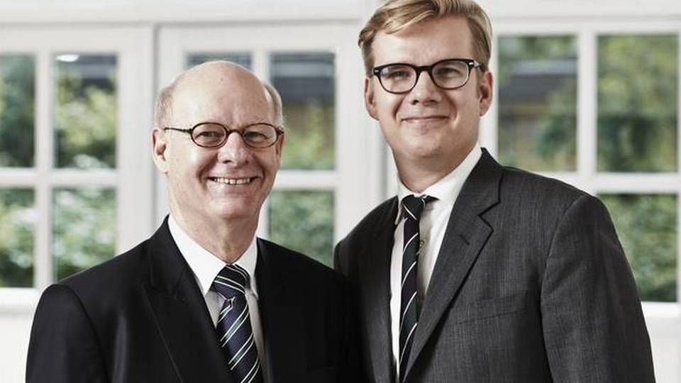 Jørn Bonnesen (tv.) sammen med sin søn Christian Bonnesen, der driver Bonnesen Advokater i Odense. Jørn Bonnesen var også med i investorkredsen, da Jensens Bøfhus-kæden for nylig fik nye ejere.