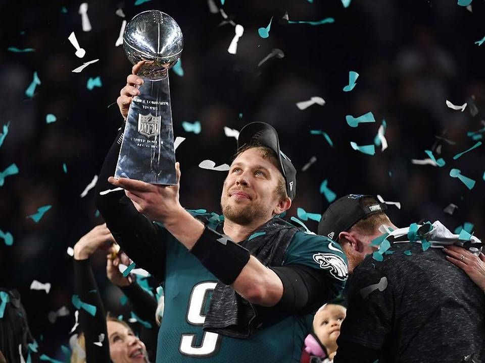 Philadelphia Eagles og quarterback Nick Foles vandt Super Bowl med 41-33 over New England Patriots. | Foto: Ritzau Scanpix/AFP/Timothy A. Clary