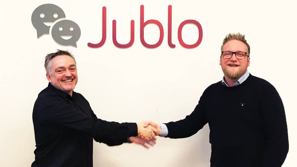 Carsten S. Rasmussen (th.) overtager posten som adm. direktør i Jublo. | Foto: PR/Jublo