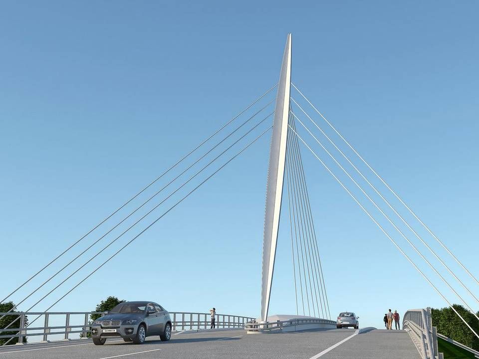 Visualisering af den kommende bro ved byområdet Nærheden i Hedehusene Dissing+Weitling | Foto: Visualisering: Dissing+Weitling