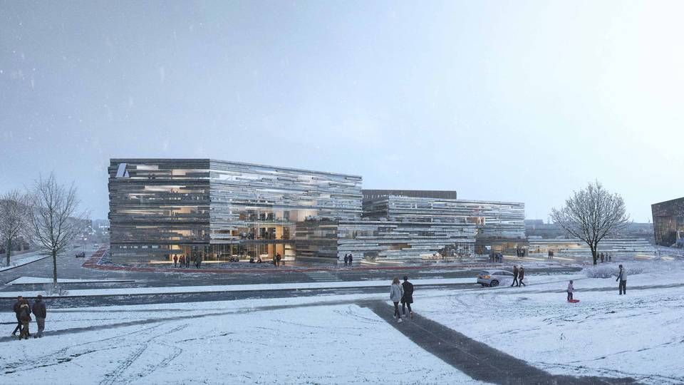 Arkitekttegning af den islandske bank Landsbankinns nye hovedsæde i Reykjavik. | Foto: PR