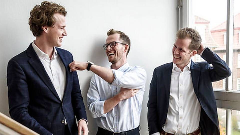 Søren Munk Hansen sammen med sine forretningspartnere Christian Schjørring og Alexander Irschenberger. | Foto: Niels Ahlmann Olesen/Scanpix