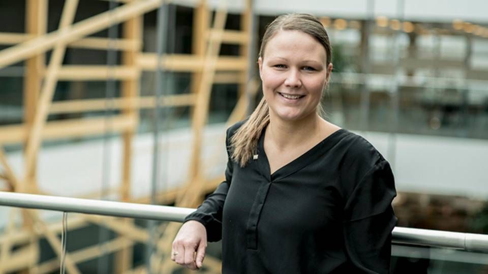 Nanna Vetter synes, "det var helt perfekt," da hun fik job i finanssektoren. | Foto: Sparekassen Kronjylland PR