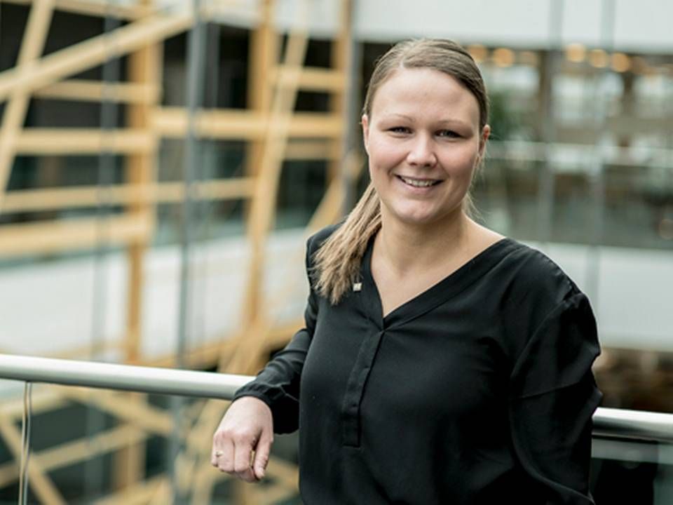 Nanna Vetter synes, "det var helt perfekt," da hun fik job i finanssektoren. | Foto: Sparekassen Kronjylland PR