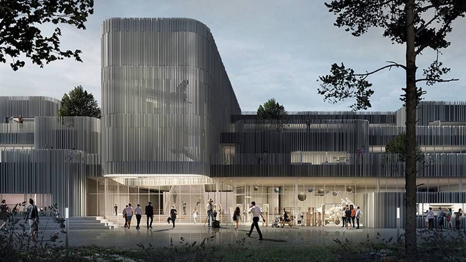 En arkitektvisualisering af det nye H.C. Ørsted Gymnasie. | Foto: Kant arkitekter.