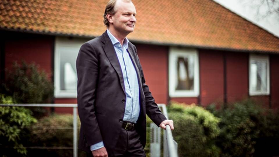 Lasse Bolander fotograferet ved Severin Kursuscenter i Middelfart efter valgsejren. | Foto: Ritzau Scanpix/Michael Drost-Hansen