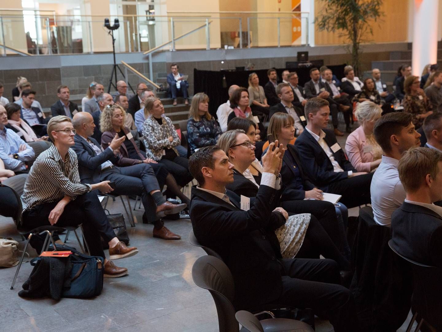 Mange var mødt frem til konferencen Årets Digitale Finansvirksomhed, som blev afholdt hos PwC i Hellerup. Foto: Charlotte de la Fuente